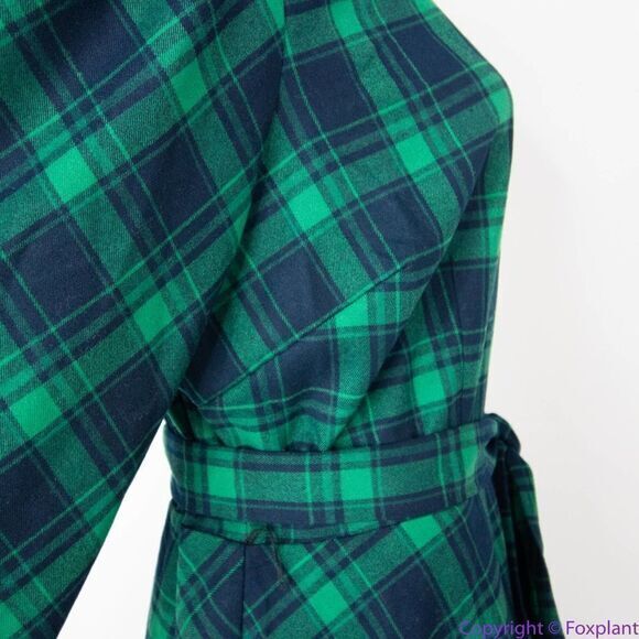 NEW Eloquii Green Plaid Mock Neck Midi Dress, size 16 - Picture 13 of 16